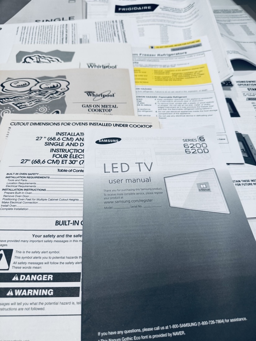 Appliance owner manuals where warranty and coverage details are found
