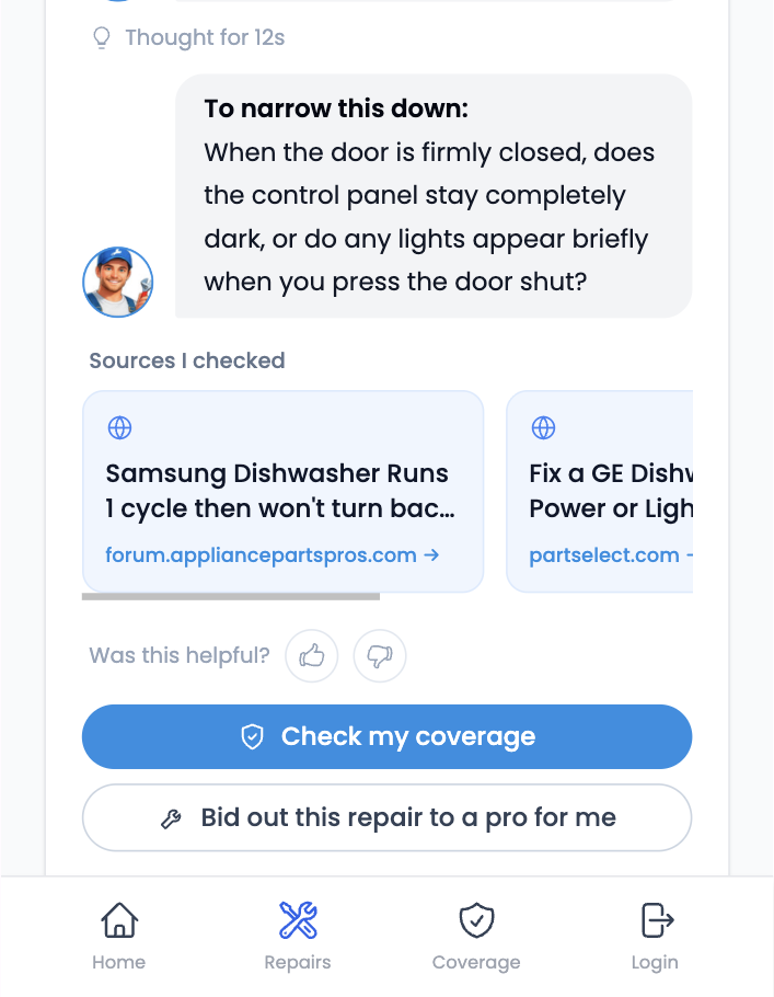 OwnWise app — Fix it or claim it